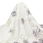Embroidered Flowers Polyester Tulle Lace Fabric