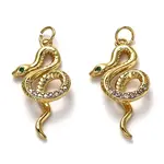 Brass Micro Pave Clear Cubic Zirconia Pendants