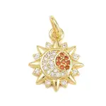 Brass Micro Pave Cubic Zirconia Pendants