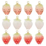 12Pcs 3 Colors Plastic Enamel Pendants