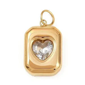 304 Stainless Steel Glass Pendants