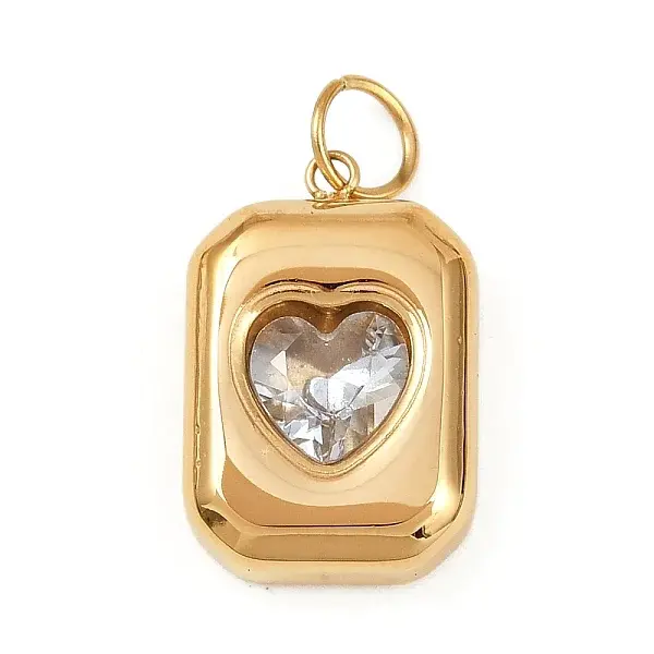 304 Stainless Steel Glass Pendants