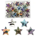 30Pcs Rainbow Iridescent Printed Opaque Acrylic Beads