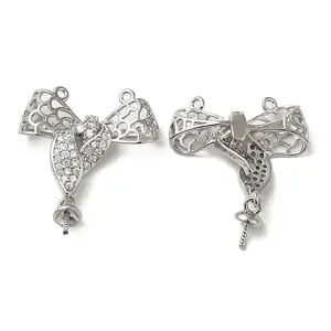 Brass Micro Pave Cubic Zirconia Pendants