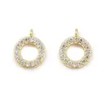 Brass Micro Pave Cubic Zirconia Pendants