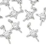 Brass Clear Cubic Zirconia Pendants