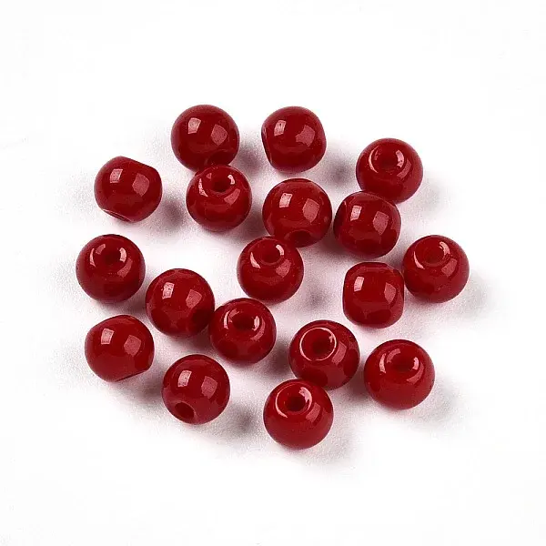 Opaque Solid Color Glass Beads