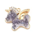 Brass Micro Pave Clear Cubic Zirconia Pendants