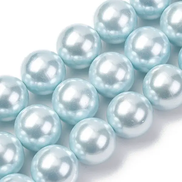 Electroplated Shell Pearl Beads Strands