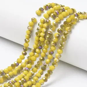 Electroplate Opaque Glass Beads Strands