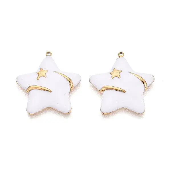 304 Stainless Steel & Enamel Pendants