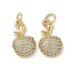 Brass Micro Pave Cubic Zirconia Pendants