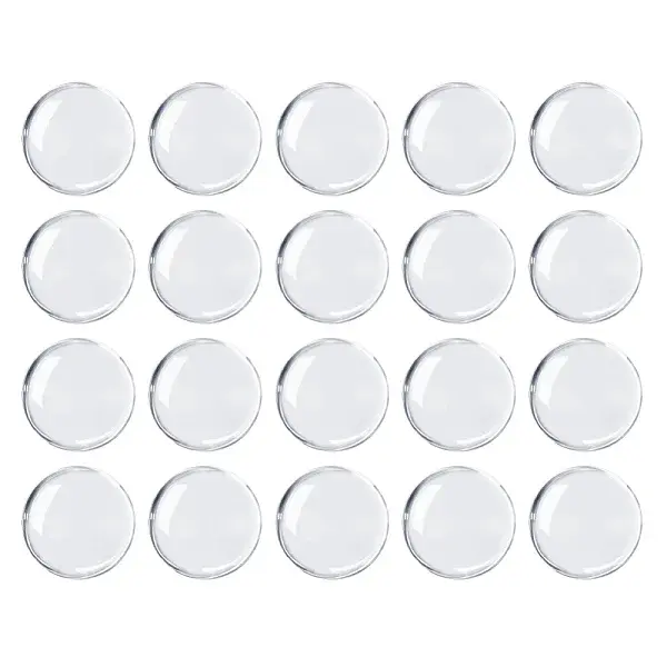 20Pcs Transparent Glass Cabochons