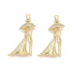 Valentine's Day Brass Micro Pave Clear Cubic Zirconia Pendants