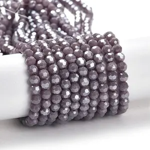 Electroplate Opaque Glass Beads Strands