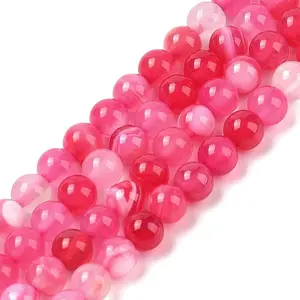 Natural Striped Agate/Banded Agate Beads Strands