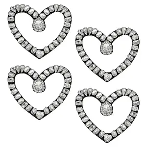 4Pcs Glass Hotfix Rhinestone