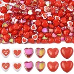240Pcs 6 Styles Opaque Acrylic Beads