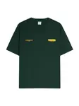 Bershka Tričko  karí / tmavozelená