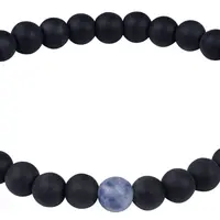 Troli Korálkový náramek z onyxu a modrého jaspisu 17 cm