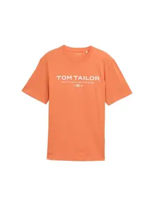 TOM TAILOR Tričko  koralová / biela