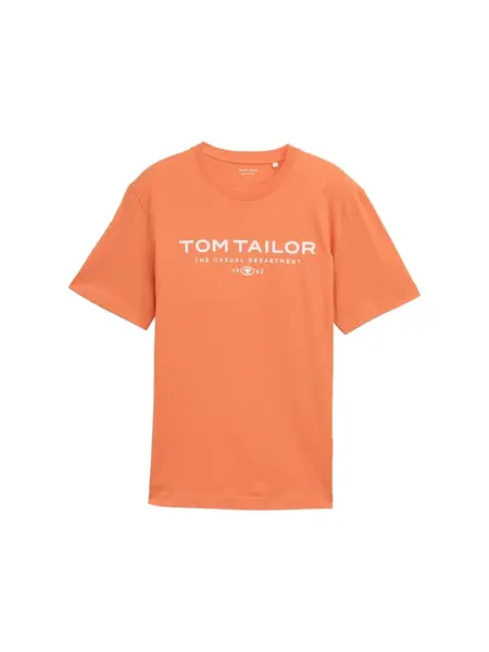 TOM TAILOR Tričko  koralová / biela