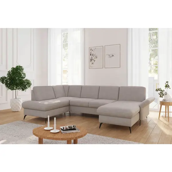 Sit & More SEDACÍ SOUPRAVA, textil, šedobéžová