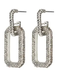 AllSaints Náušnice 'Pave'  strieborná / priehľadná