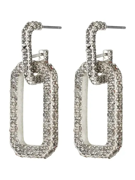 AllSaints Náušnice 'Pave'  strieborná / priehľadná