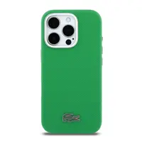 Zadní kryt Lacoste PVC Iconic Petit Pique Metal Logo MagSafe pro Apple iPhone 16 Pro, black