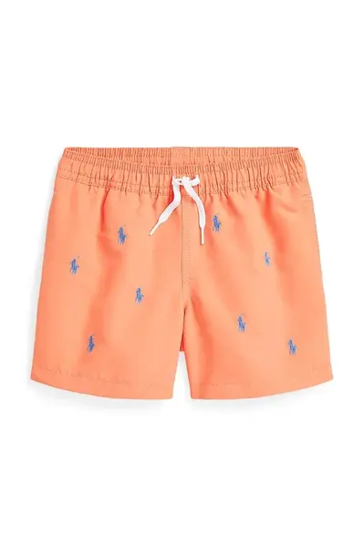 Dětské plavkové šortky Polo Ralph Lauren oranžová barva, 322966844001