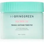 BRINGGREEN Tea Tree Cica Trouble Soothing Toner Pad tonizační polštářky se zklidňujícím účinkem 90 ks