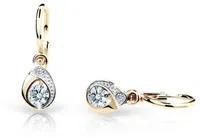 Cutie Jewellery Dětské náušnice ze žlutého zlata C1898-10-X-1 bílá