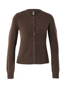 PIECES Kardigán 'PCMALOU'  tmavohnedá