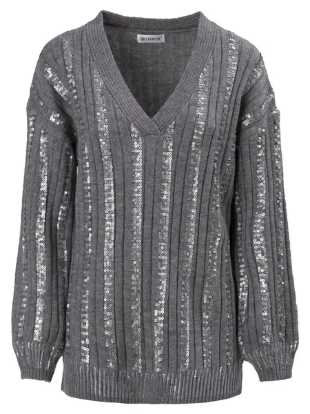 Influencer Sveter  sivá