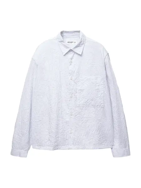 Pull&Bear Košeľa  svetlomodrá / šedobiela