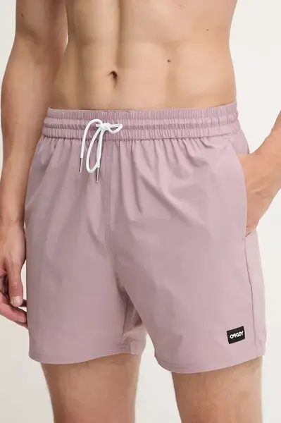 Kraťasy Oakley ROBINSON pánské, růžová barva, FOA404300