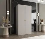 Šatní skříň Abi Parma 1 Rozměry: 100 cm, Pásky / úchyty: Zlatý, Barva korpusu + barva dveří: Kašmír + Kašmír