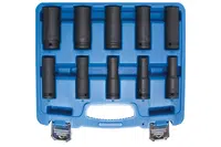 BGS technic Úderové hlavice 1/2", vel. 10-24 mm, nástrčné prodloužené, Cr-Mo - BGS 5206