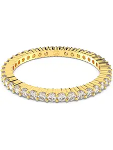 Swarovski Prsteň 'Matrix'  zlatá / priehľadná