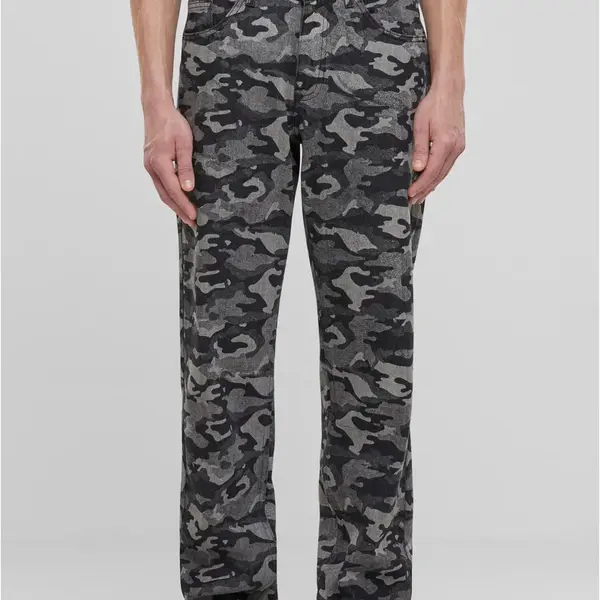 Pánské džíny Laser Camo maskáčové/šedé