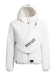 khujo Prechodná bunda 'Shelly2'  čierna / šedobiela