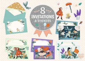 Dárková sada pozvánek Garden Friends - Neznámý