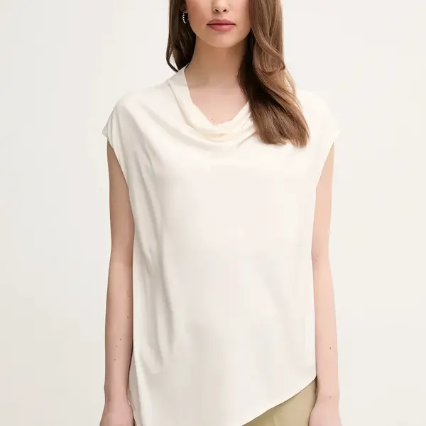 Halenka Sisley dámská, béžová barva, hladká, 5FNTLQ08P