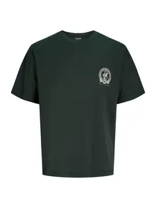 Jack & Jones Junior Tričko 'JORARGOS'  tmavozelená / biela