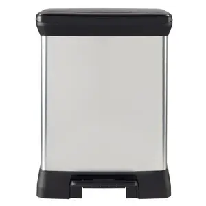 Curver Odpadkový koš Deco Bin Duo 10 + 18 l stříbrný