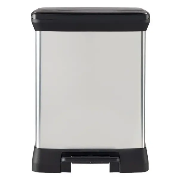 Curver Odpadkový koš Deco Bin Duo 10 + 18 l stříbrný