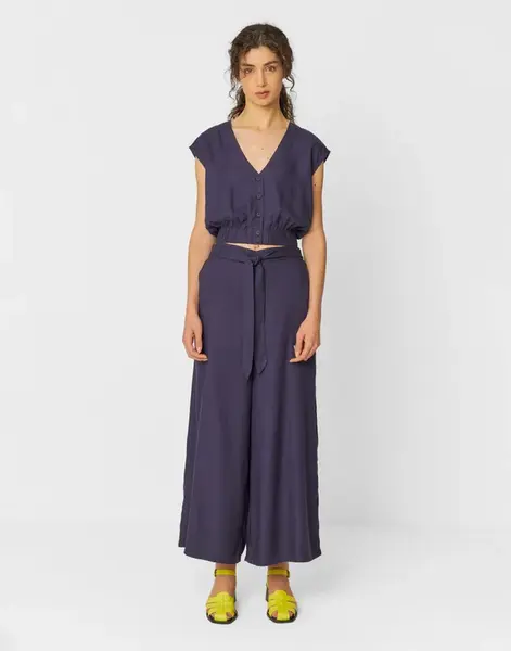 SKFK Dona Trouser Navy Violet 40