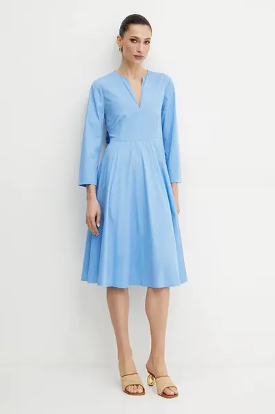 Bavlněné šaty MAX&Co. modrá barva, mini, 2516221164200