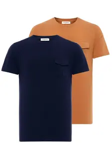 Anou Anou Tričko  námornícka modrá / oranžová